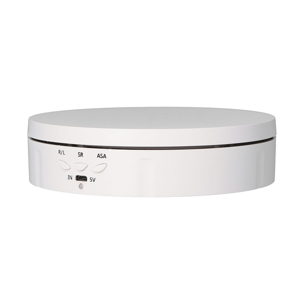 145mm 360° Round Auto Rotating Display Stand 3 Speed Control USB Powered Jewelry Turntable for ExhibitionWhite