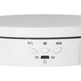 145mm 360° Round Auto Rotating Display Stand 3 Speed Control USB Powered Jewelry Turntable for ExhibitionWhite