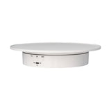 200mm Motorized Rotating Display Stand Bracket 3 Speed Adjustable USB Powered Jewelry Electric Rotating TurntableWhite - 45-Degree Angle