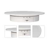 200mm Motorized Rotating Display Stand Bracket 3 Speed Adjustable USB Powered Jewelry Electric Rotating TurntableWhite - Low Angle
