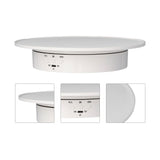 200mm Motorized Rotating Display Stand Bracket 3 Speed Adjustable USB Powered Jewelry Electric Rotating TurntableWhite