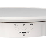 200mm Motorized Rotating Display Stand Bracket 3 Speed Adjustable USB Powered Jewelry Electric Rotating TurntableWhite