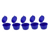5Pcs 50ml Coffee Capsule Reusable Coffee Filter Cup with Spoon for DOLCE GUSTO Coffee MachineRoyal Blue - Rear View