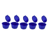 5Pcs 50ml Coffee Capsule Reusable Coffee Filter Cup with Spoon for DOLCE GUSTO Coffee MachineRoyal Blue