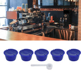 5Pcs 50ml Coffee Capsule Reusable Coffee Filter Cup with Spoon for DOLCE GUSTO Coffee MachineRoyal Blue