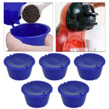 5Pcs 50ml Coffee Capsule Reusable Coffee Filter Cup with Spoon for DOLCE GUSTO Coffee MachineRoyal Blue - Extra Image