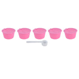 5Pcs 50ml Coffee Capsule Reusable Coffee Filter Cup with Spoon for DOLCE GUSTO Coffee MachinePink