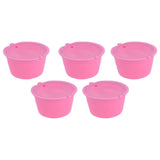 5Pcs 50ml Coffee Capsule Reusable Coffee Filter Cup with Spoon for DOLCE GUSTO Coffee MachinePink