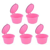 5Pcs 50ml Coffee Capsule Reusable Coffee Filter Cup with Spoon for DOLCE GUSTO Coffee MachinePink - Rear View