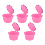 5Pcs 50ml Coffee Capsule Reusable Coffee Filter Cup with Spoon for DOLCE GUSTO Coffee MachinePink