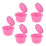5Pcs 50ml Coffee Capsule Reusable Coffee Filter Cup with Spoon for DOLCE GUSTO Coffee MachinePink - Extra Image