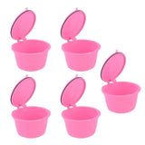 5Pcs 50ml Coffee Capsule Reusable Coffee Filter Cup with Spoon for DOLCE GUSTO Coffee MachinePink