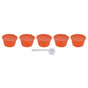 5Pcs 50ml Coffee Capsule Reusable Coffee Filter Cup with Spoon for DOLCE GUSTO Coffee MachineOrange