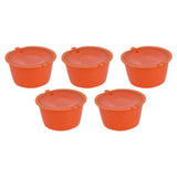 5Pcs 50ml Coffee Capsule Reusable Coffee Filter Cup with Spoon for DOLCE GUSTO Coffee MachineOrange