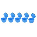 5Pcs 50ml Coffee Capsule Reusable Coffee Filter Cup with Spoon for DOLCE GUSTO Coffee MachineBlue - Rear View