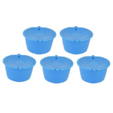 5Pcs 50ml Coffee Capsule Reusable Coffee Filter Cup with Spoon for DOLCE GUSTO Coffee MachineBlue - Extra Image