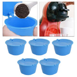 5Pcs 50ml Coffee Capsule Reusable Coffee Filter Cup with Spoon for DOLCE GUSTO Coffee MachineBlue