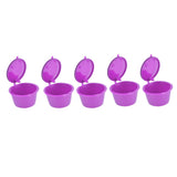 5Pcs 50ml Coffee Capsule Reusable Coffee Filter Cup with Spoon for DOLCE GUSTO Coffee MachinePurple