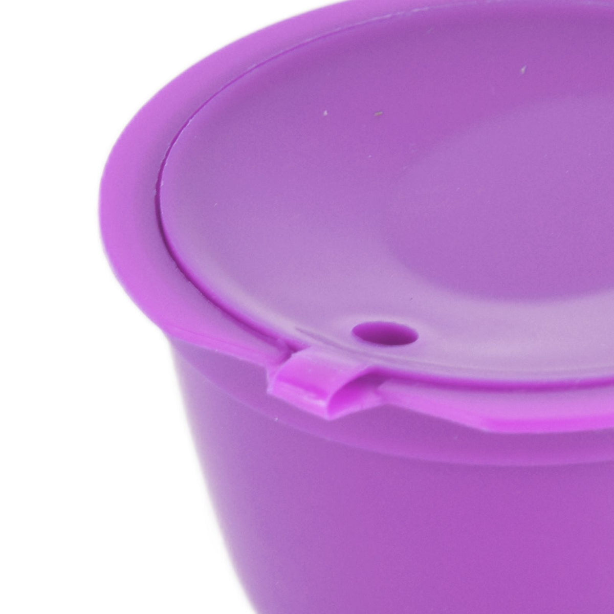 5Pcs 50ml Coffee Capsule Reusable Coffee Filter Cup with Spoon for DOLCE GUSTO Coffee MachinePurple