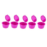 5Pcs 50ml Coffee Capsule Reusable Coffee Filter Cup with Spoon for DOLCE GUSTO Coffee MachineRose Red