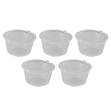 5Pcs 50ml Coffee Capsule Reusable Coffee Filter Cup with Spoon for DOLCE GUSTO Coffee MachineTransparent