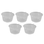 5Pcs 50ml Coffee Capsule Reusable Coffee Filter Cup with Spoon for DOLCE GUSTO Coffee MachineTransparent