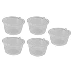 5Pcs 50ml Coffee Capsule Reusable Coffee Filter Cup with Spoon for DOLCE GUSTO Coffee MachineTransparent