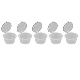 5Pcs 50ml Coffee Capsule Reusable Coffee Filter Cup with Spoon for DOLCE GUSTO Coffee MachineTransparent - Rear View