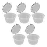 5Pcs 50ml Coffee Capsule Reusable Coffee Filter Cup with Spoon for DOLCE GUSTO Coffee MachineTransparent