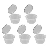 5Pcs 50ml Coffee Capsule Reusable Coffee Filter Cup with Spoon for DOLCE GUSTO Coffee MachineTransparent - Low Angle