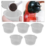 5Pcs 50ml Coffee Capsule Reusable Coffee Filter Cup with Spoon for DOLCE GUSTO Coffee MachineTransparent