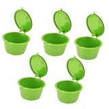 5Pcs 50ml Coffee Capsule Reusable Coffee Filter Cup with Spoon for DOLCE GUSTO Coffee MachineGrass Green - Front View