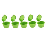 5Pcs 50ml Coffee Capsule Reusable Coffee Filter Cup with Spoon for DOLCE GUSTO Coffee MachineGrass Green