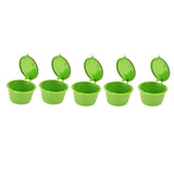 5Pcs 50ml Coffee Capsule Reusable Coffee Filter Cup with Spoon for DOLCE GUSTO Coffee MachineGrass Green - Close-Up Angle