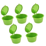 5Pcs 50ml Coffee Capsule Reusable Coffee Filter Cup with Spoon for DOLCE GUSTO Coffee MachineGrass Green