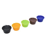 5Pcs Reusable Coffee Pod 50ml Refillable Coffee Capsule with Spoon Convenient to Use for Dolce Gusto - 45-Degree Angle