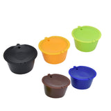 5Pcs Reusable Coffee Pod 50ml Refillable Coffee Capsule with Spoon Convenient to Use for Dolce Gusto - Close-Up Angle