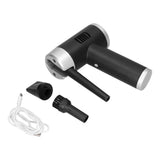Portable Cordless Air Duster Multipurpose Powerful 32000 RPM Dust Cleaner for Home Car Use Black+Silver