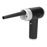 Portable Cordless Air Duster Multipurpose Powerful 32000 RPM Dust Cleaner for Home Car Use Black+Silver - Close-Up Angle