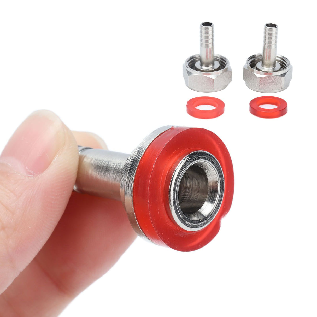 2PCS American Type Keg Coupler Stainless Steel Beer Barrel Connector for 5/16in ID Beer Hose