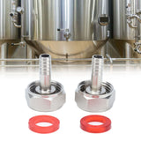 2PCS American Type Keg Coupler Stainless Steel Beer Barrel Connector for 5/16in ID Beer Hose - Extra Image