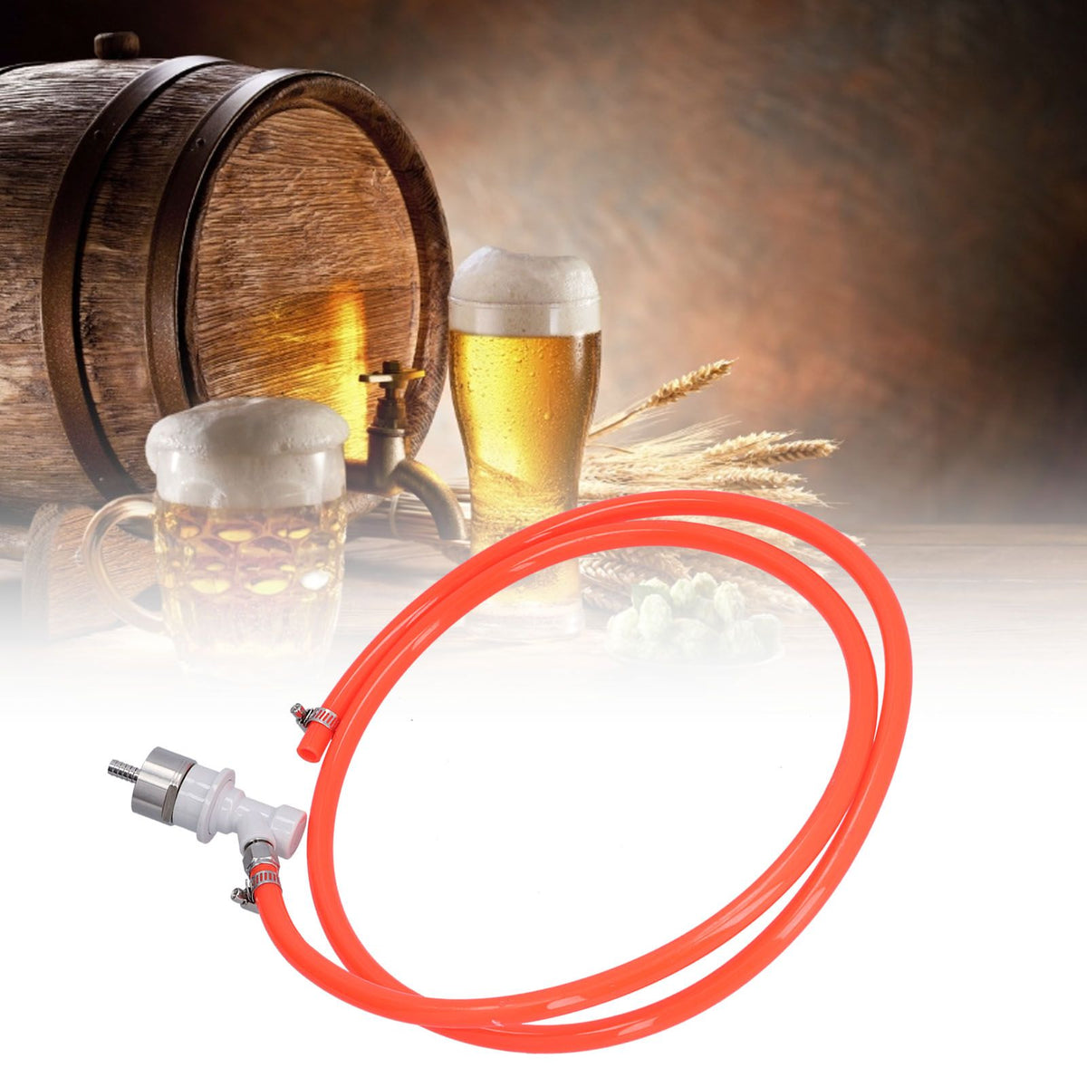 1.7M Ball Lock Beer Line Assembly with 5/16in Carbonation Cap Beer Keg Accessories for Home Brewing System