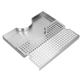 Bar Drip Tray Keep Bar Clean Easily Clean Sturdy Non Rusting Unique Shiny Appearance Beer Tower Drip Tray for Restaurant - 45-Degree Angle