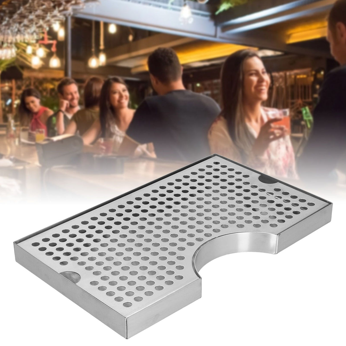 Bar Drip Tray Keep Bar Clean Easily Clean Sturdy Non Rusting Unique Shiny Appearance Beer Tower Drip Tray for Restaurant