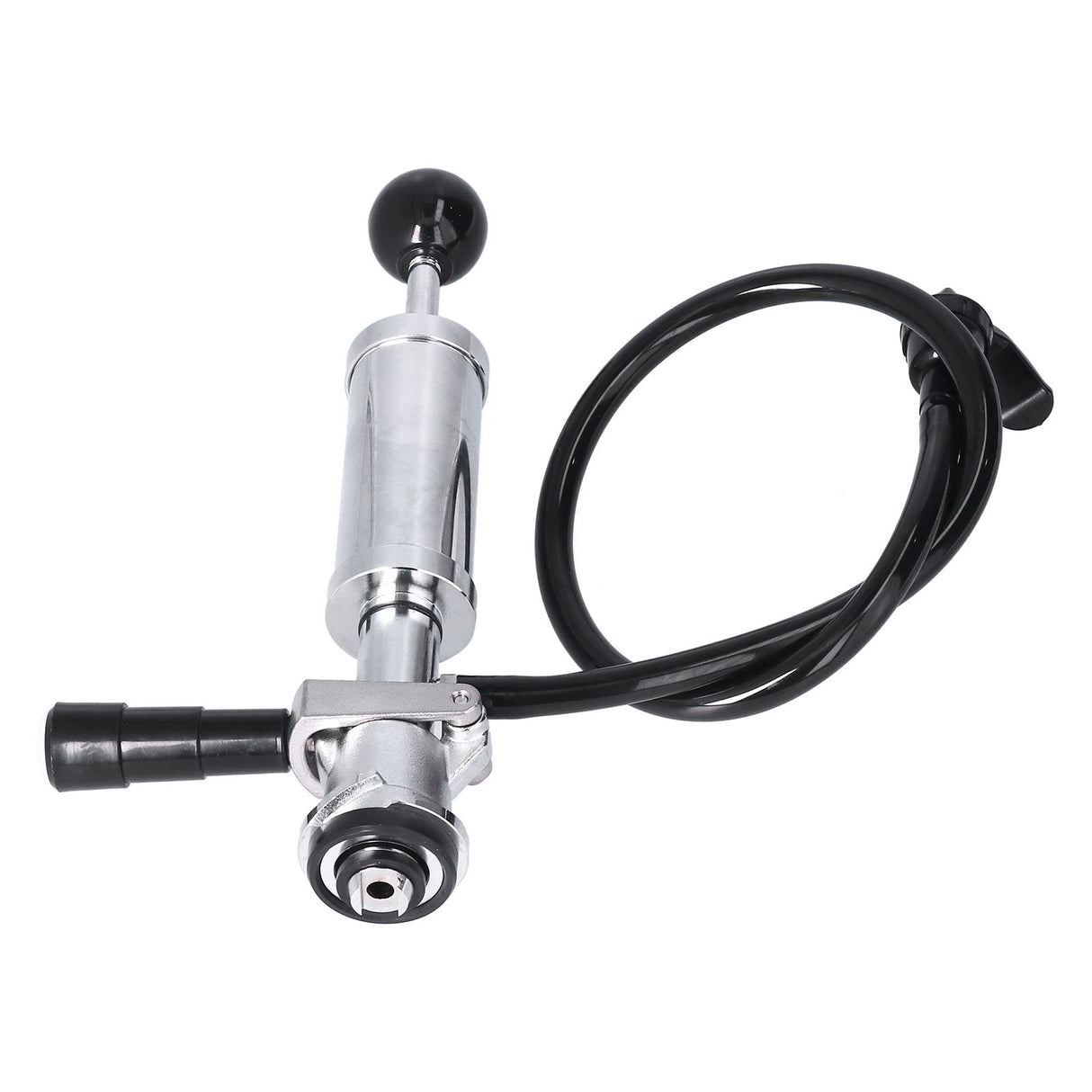 Beer Keg Pump with Black Beer Faucet Stainless Steel Draft Beer Party Pump for American D System Kegs