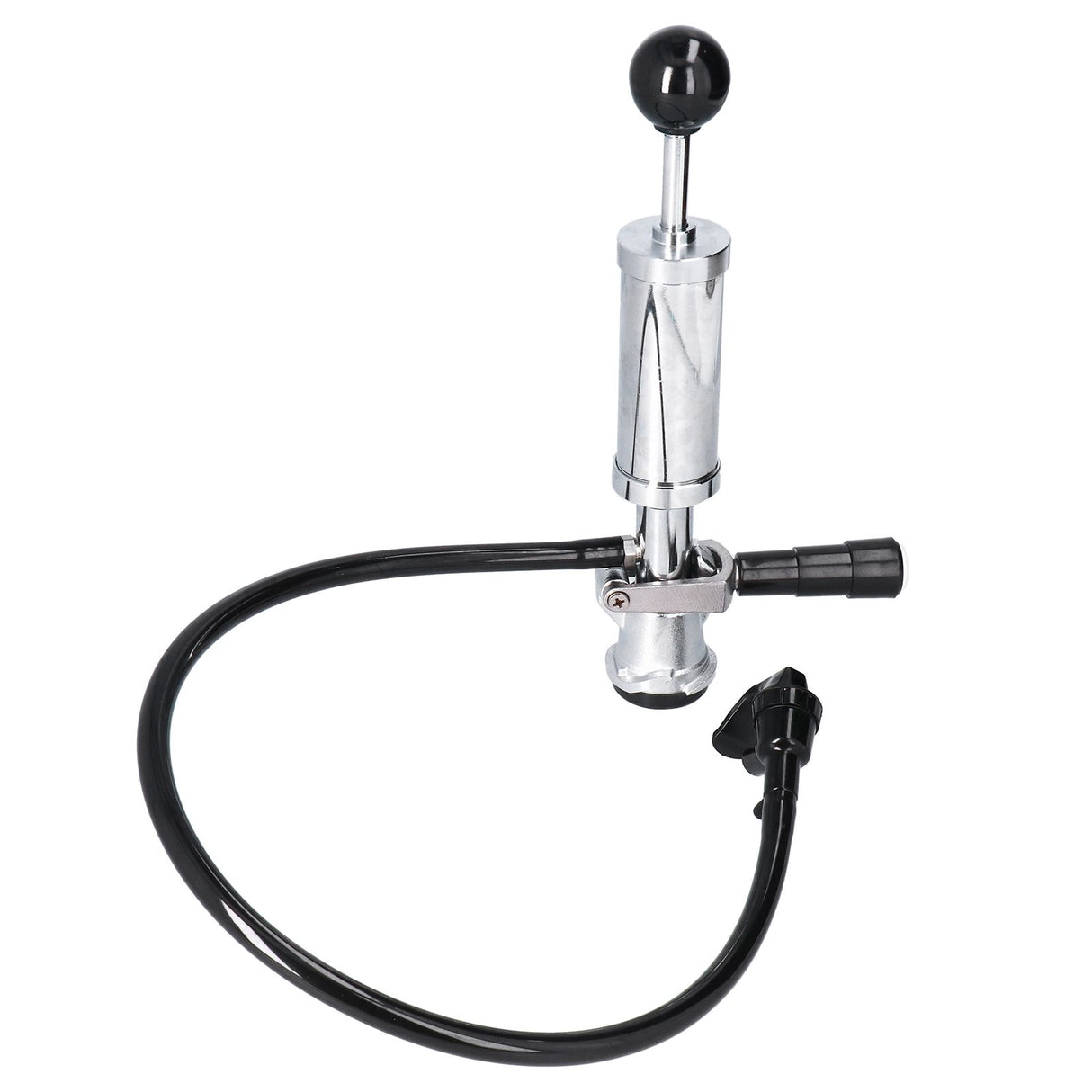Beer Keg Pump with Black Beer Faucet Stainless Steel Draft Beer Party Pump for American D System Kegs