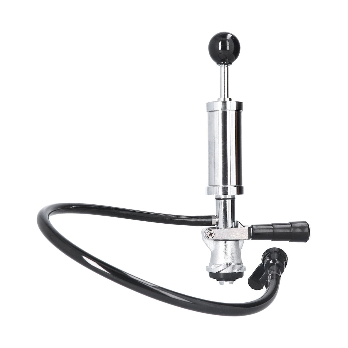 Beer Keg Pump with Black Beer Faucet Stainless Steel Draft Beer Party Pump for American D System Kegs