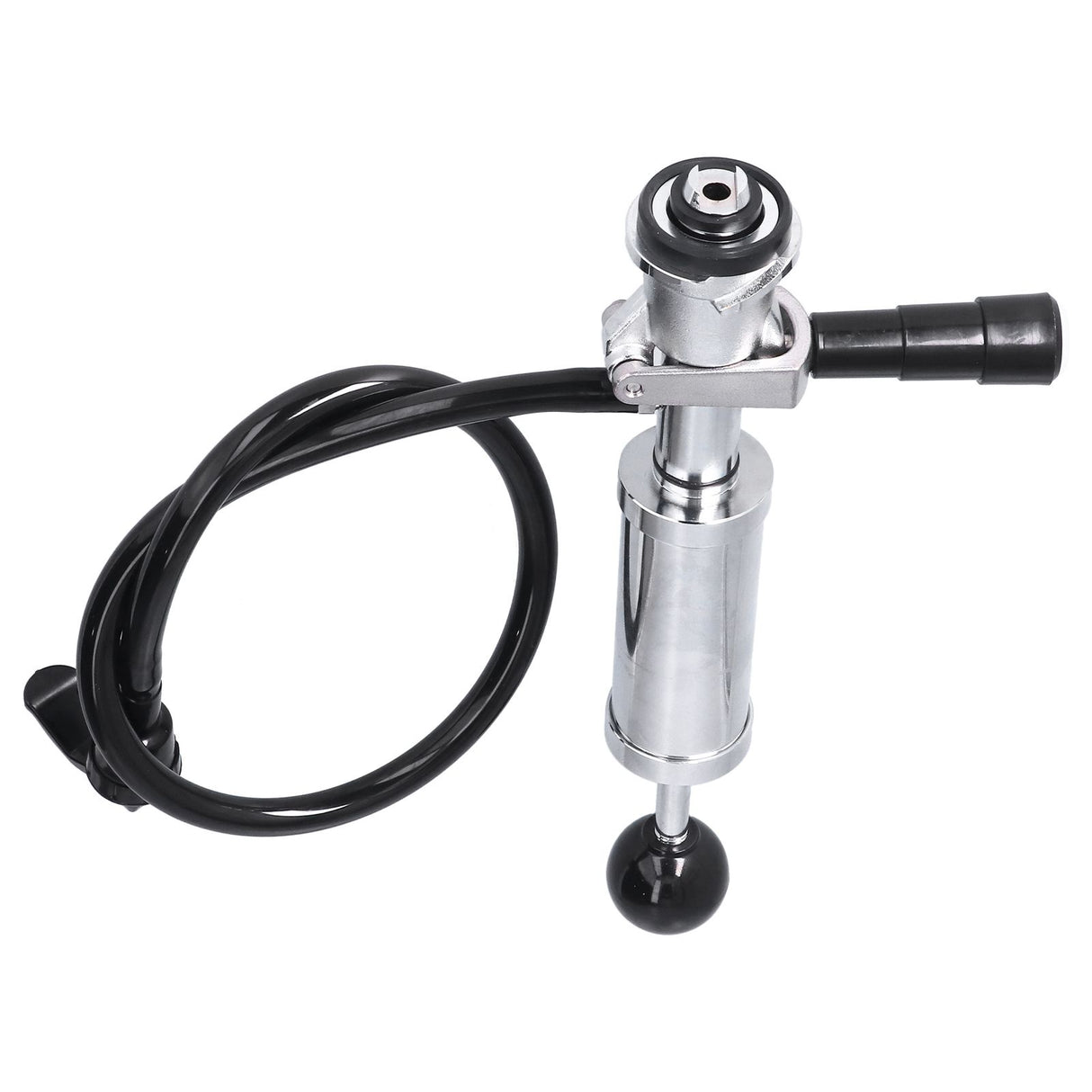 Beer Keg Pump with Black Beer Faucet Stainless Steel Draft Beer Party Pump for American D System Kegs