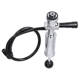 Beer Keg Pump with Black Beer Faucet Stainless Steel Draft Beer Party Pump for American D System Kegs