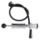 Beer Keg Pump with Black Beer Faucet Stainless Steel Draft Beer Party Pump for American D System Kegs - Close-Up Angle
